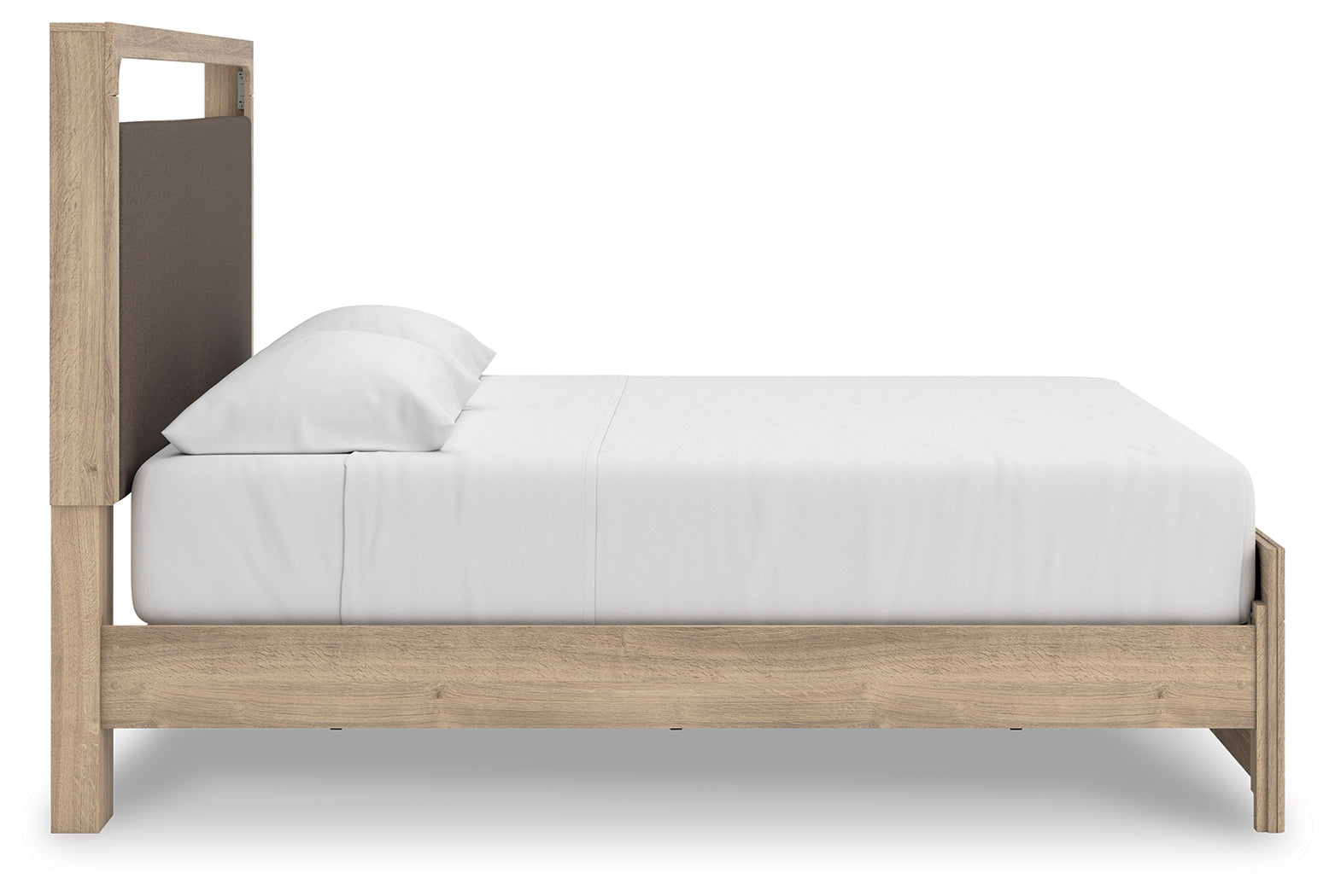 Kinlanni Tan King Upholstered Platform Bed