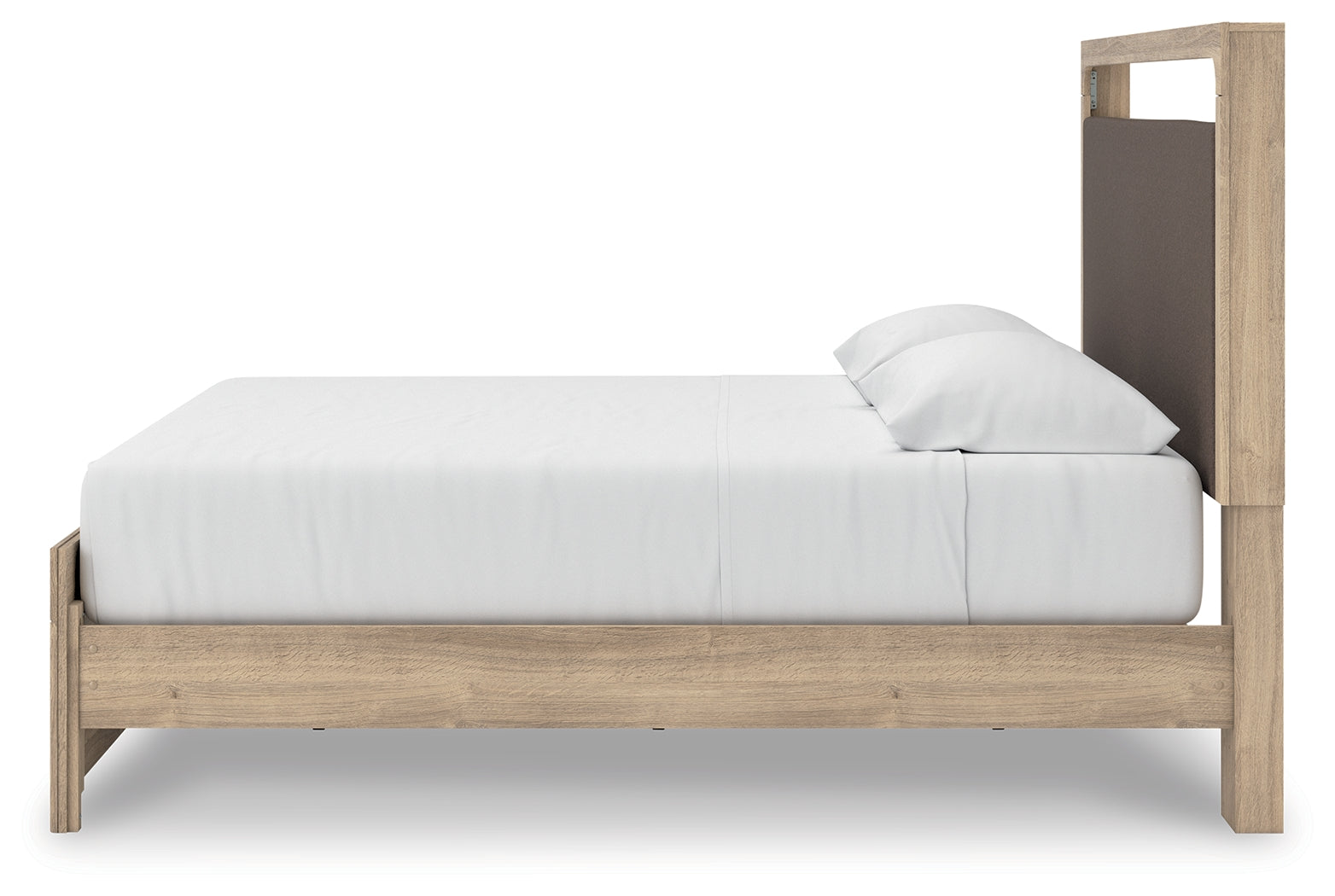 Kinlanni Tan King Upholstered Platform Bed