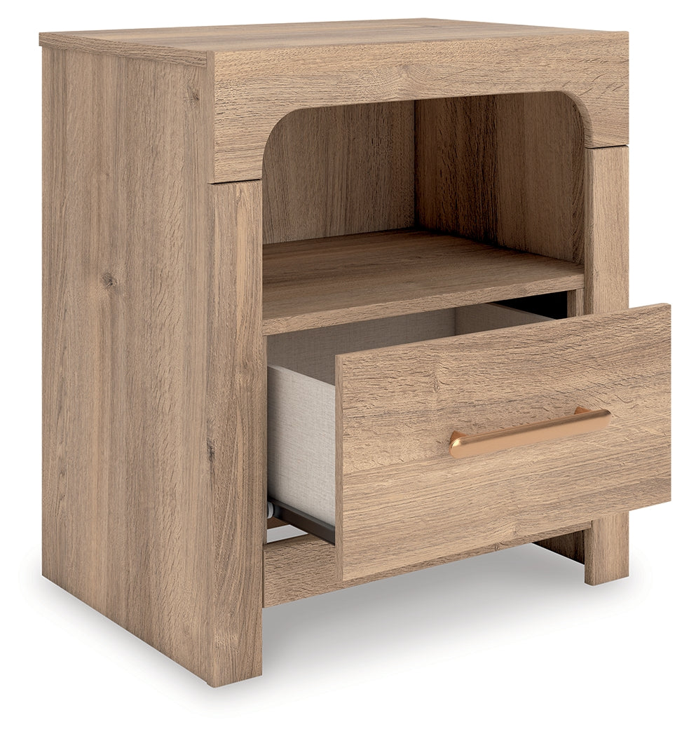 Kinlanni Tan One Drawer Night Stand