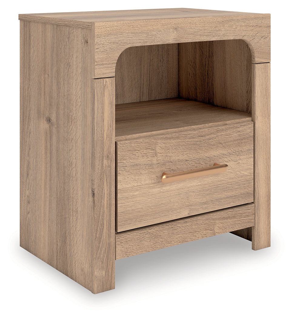 Kinlanni Tan One Drawer Night Stand