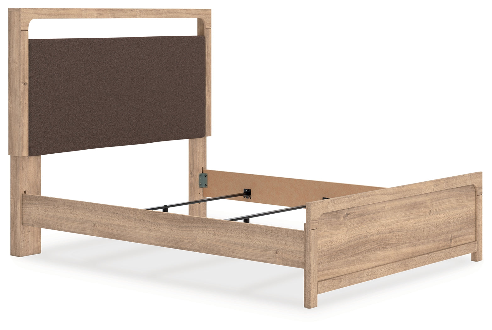 Kinlanni Tan Queen Upholstered Panel Bed