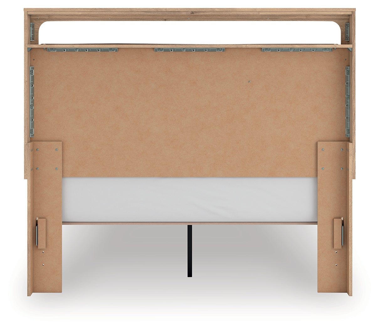 Kinlanni Tan Queen Upholstered Platform Bed