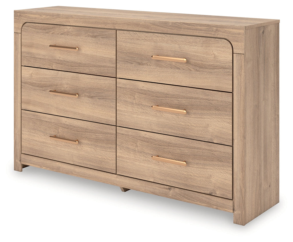 Kinlanni Tan Six Drawer Dresser