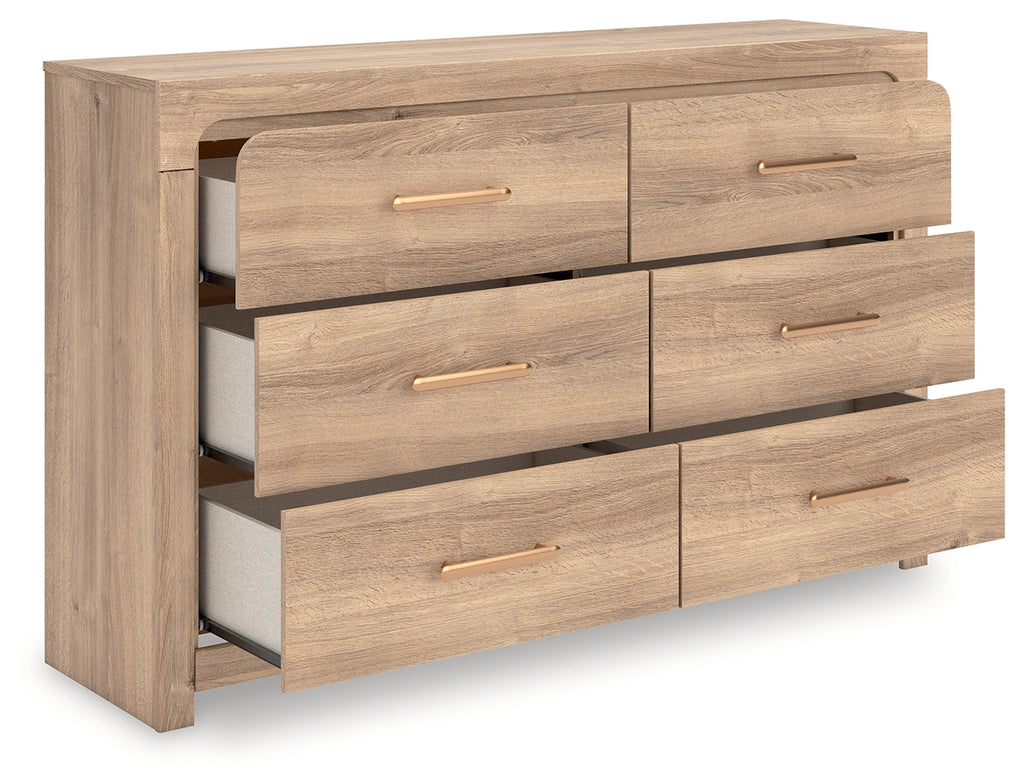 Kinlanni Tan Six Drawer Dresser