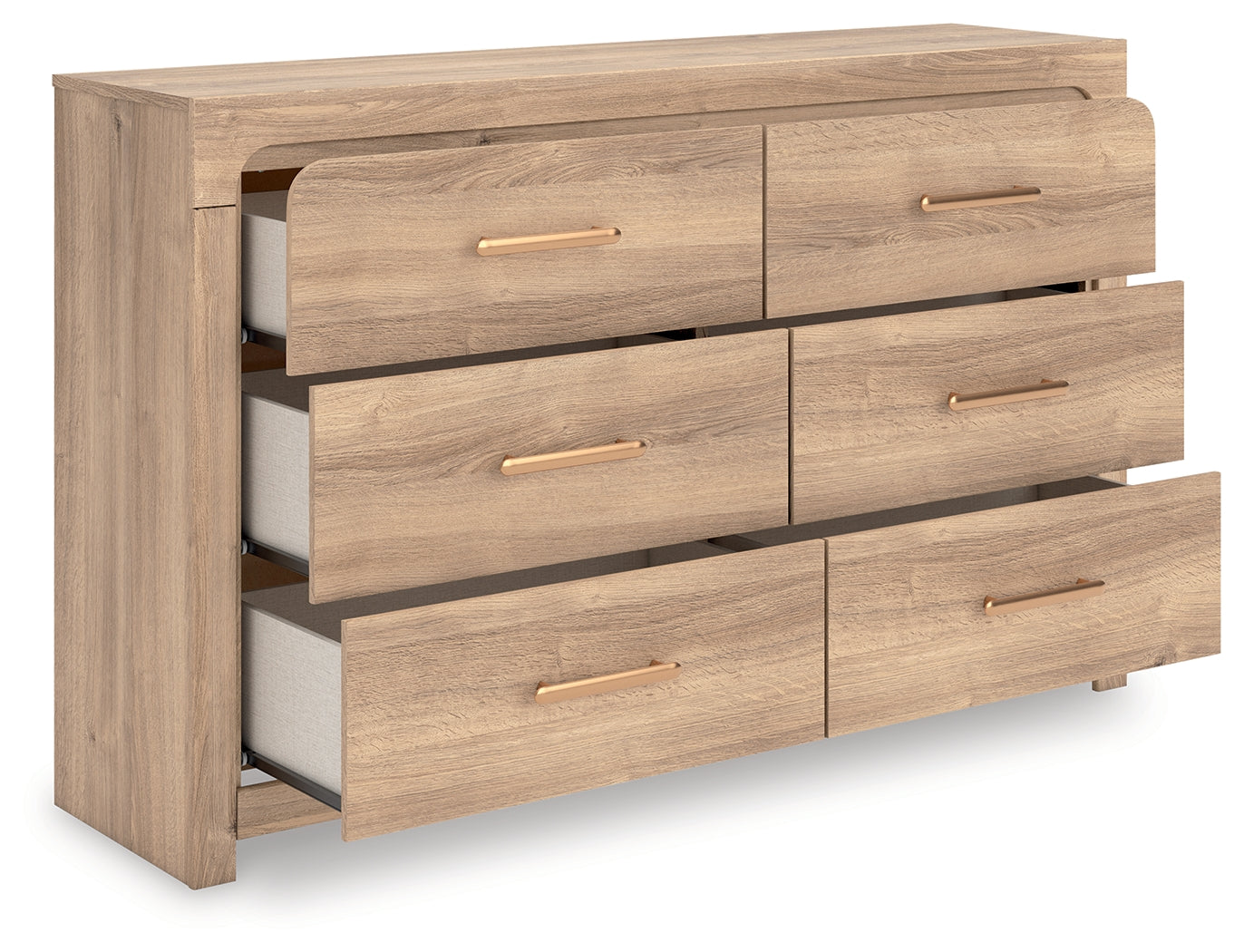 Kinlanni Tan Six Drawer Dresser