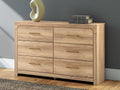Kinlanni Tan Six Drawer Dresser