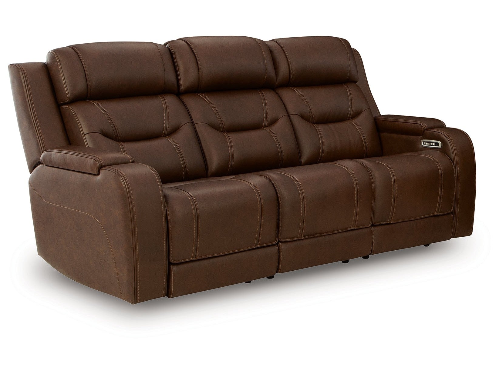 Knightington Brown PWR REC Sofa w/Audio Seating
