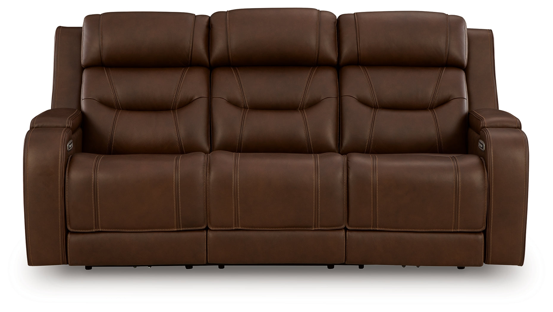 Knightington Brown PWR REC Sofa w/Audio Seating