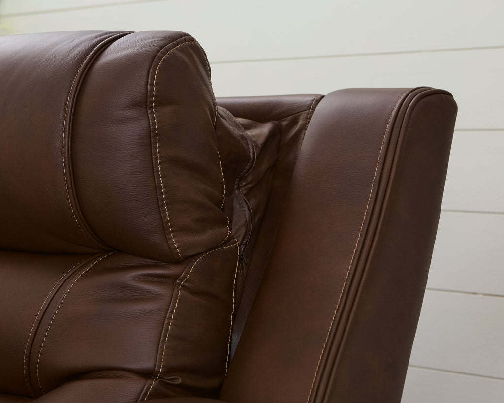 Knightington Brown Power Recliner w/Audio Seating
