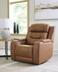 Knightington Caramel Power Recliner w/Audio Seating