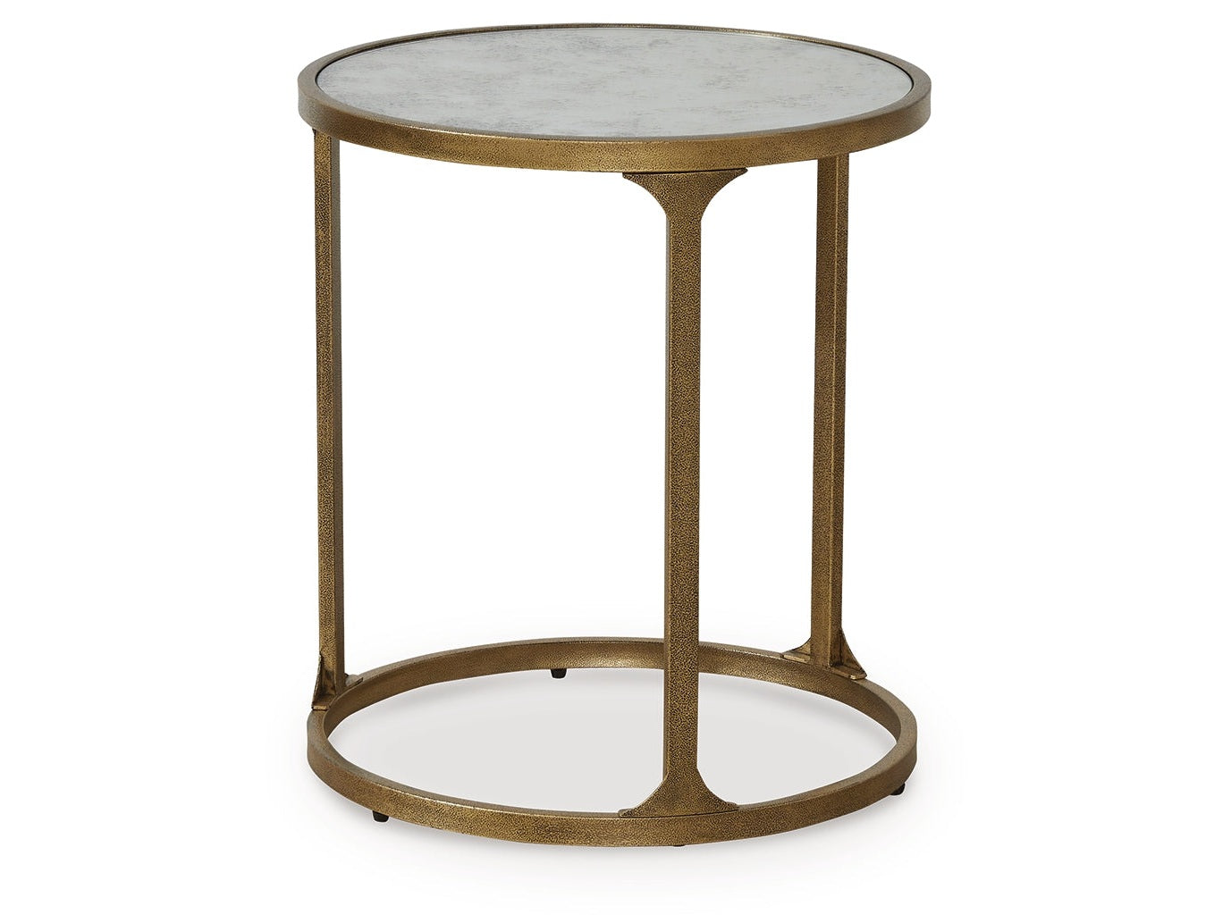 Korajane Antique Gold Round End Table