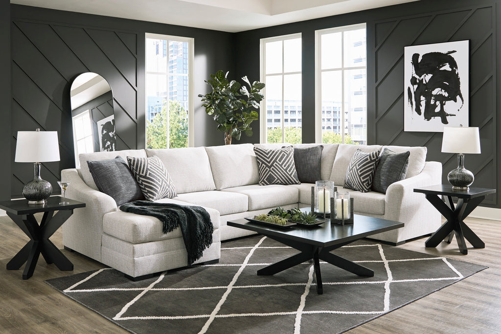 Koralynn Stone 3-Piece LAF Chaise Sectional