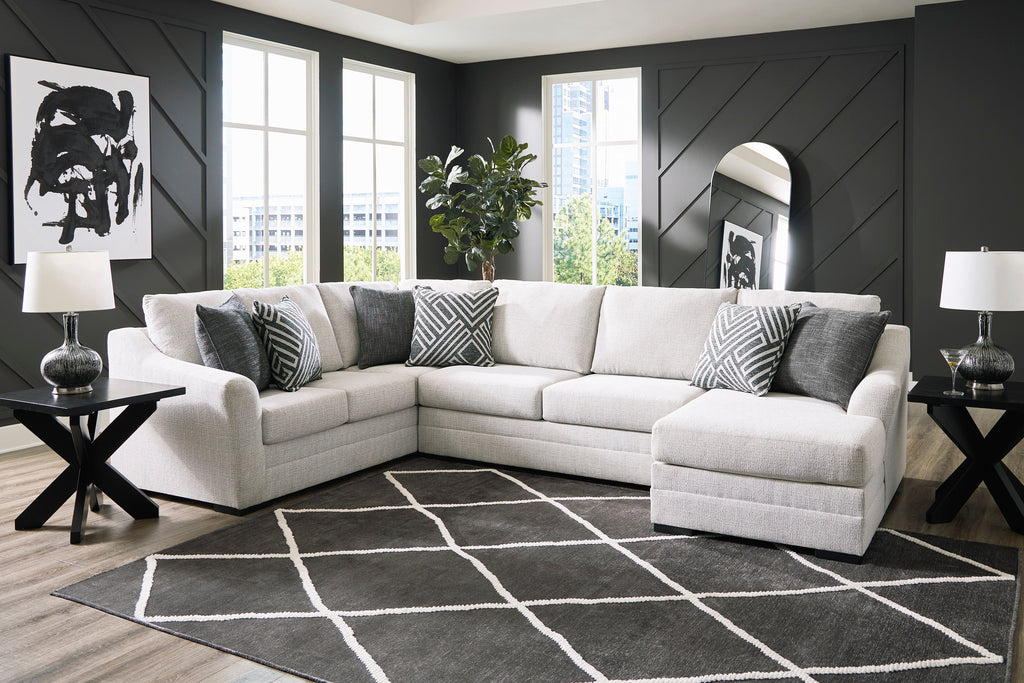 Koralynn Stone 3-Piece RAF Chaise Sectional