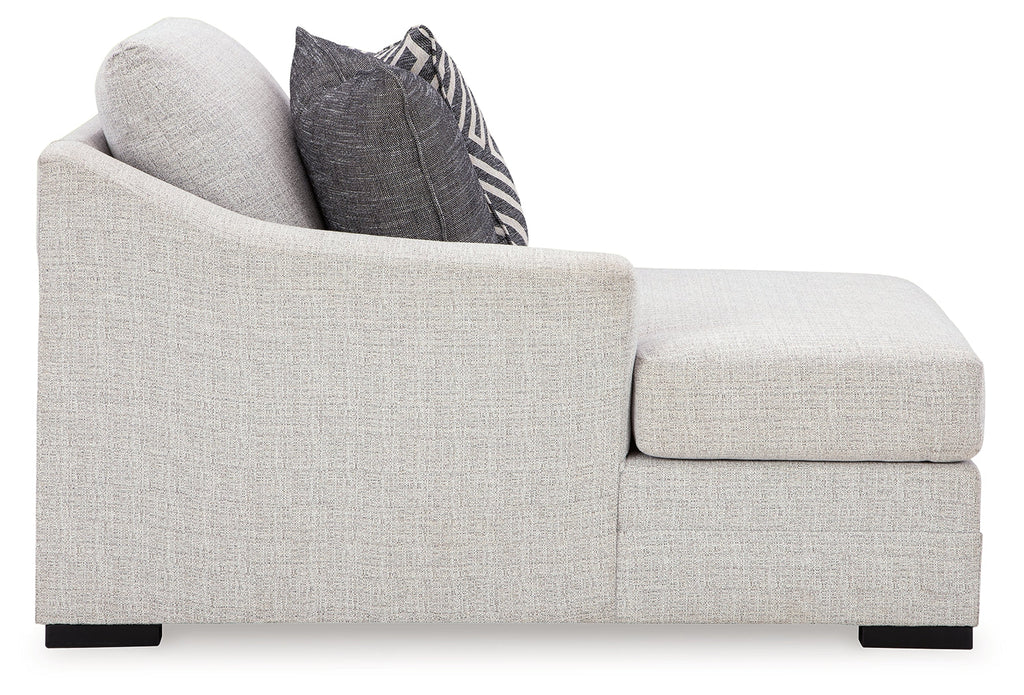 Koralynn Stone 3-Piece Sectional and Oversized Accent Ottoman