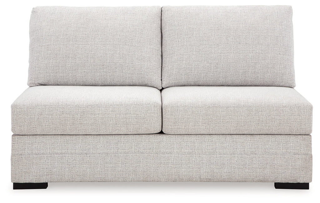 Koralynn Stone 3-Piece Sectional and Oversized Accent Ottoman