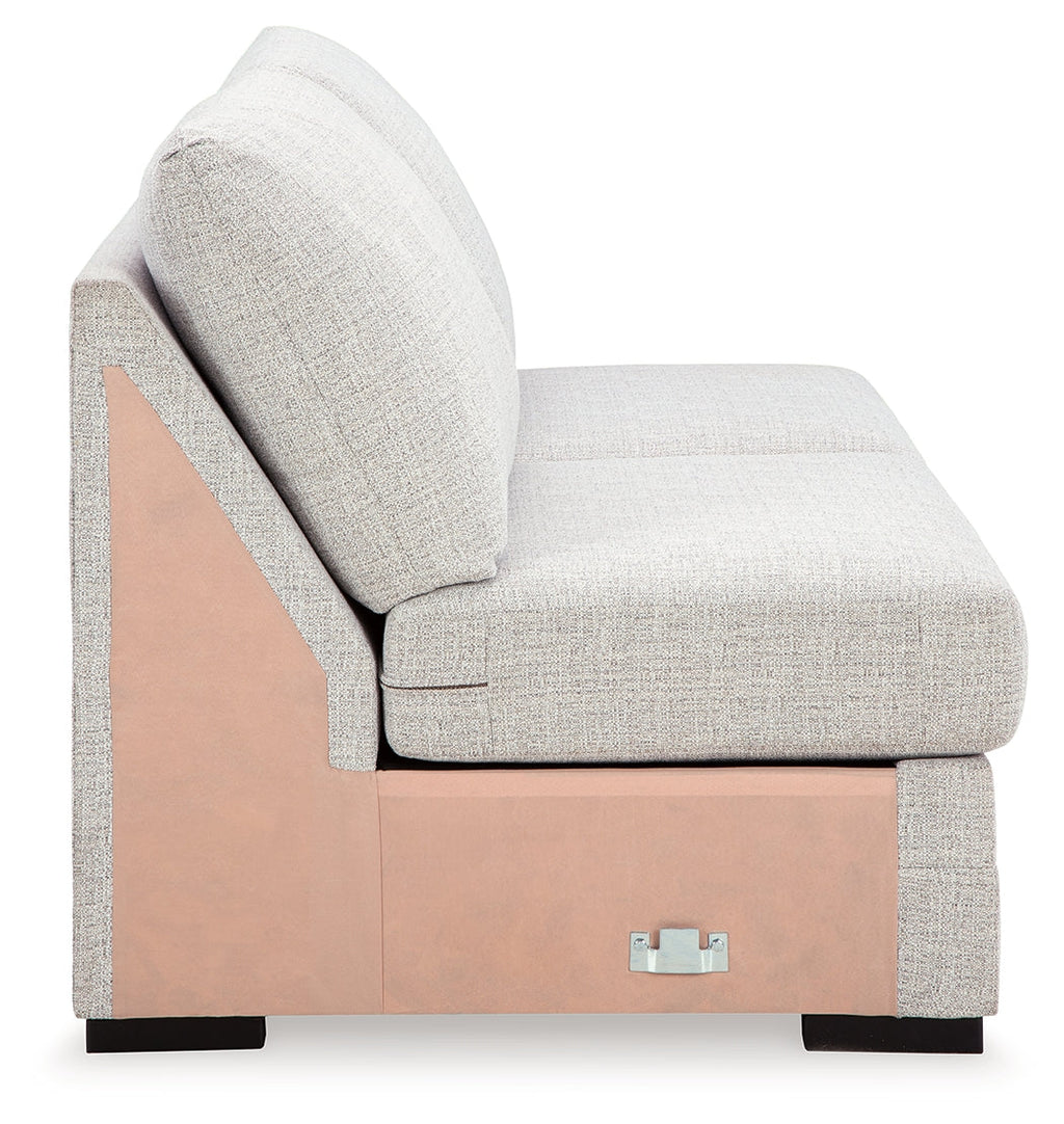 Koralynn Stone 3-Piece Sectional and Oversized Accent Ottoman