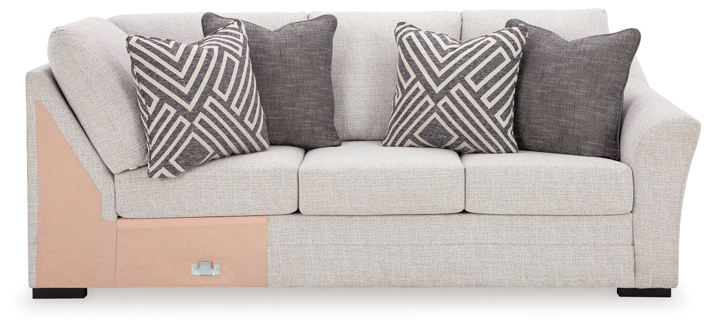 Koralynn Stone 3-Piece Sectional and Oversized Accent Ottoman