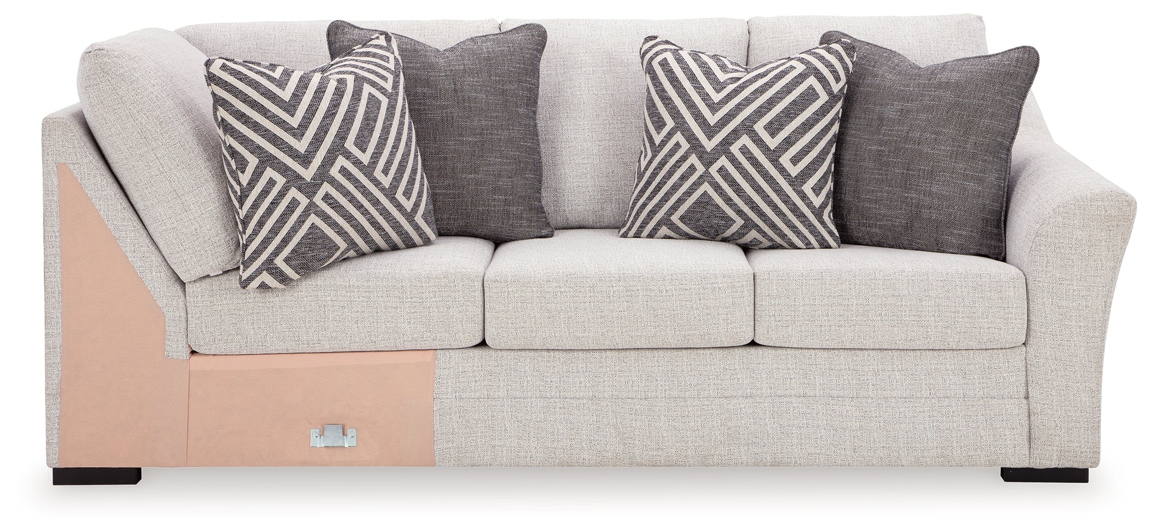 Koralynn Stone 3-Piece Sectional and Oversized Accent Ottoman