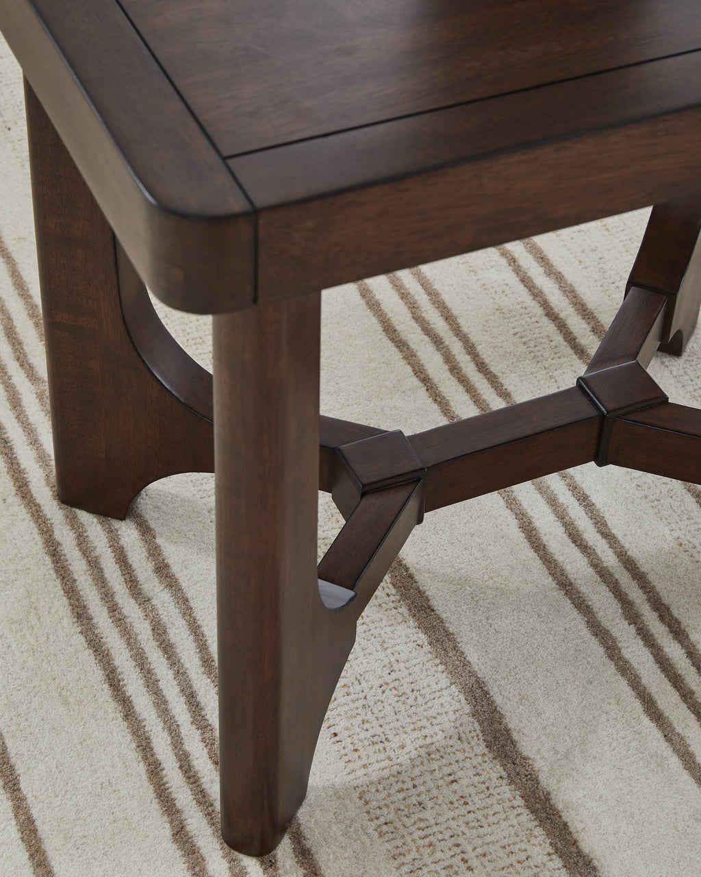 Korestone Dark Brown Rectangular End Table