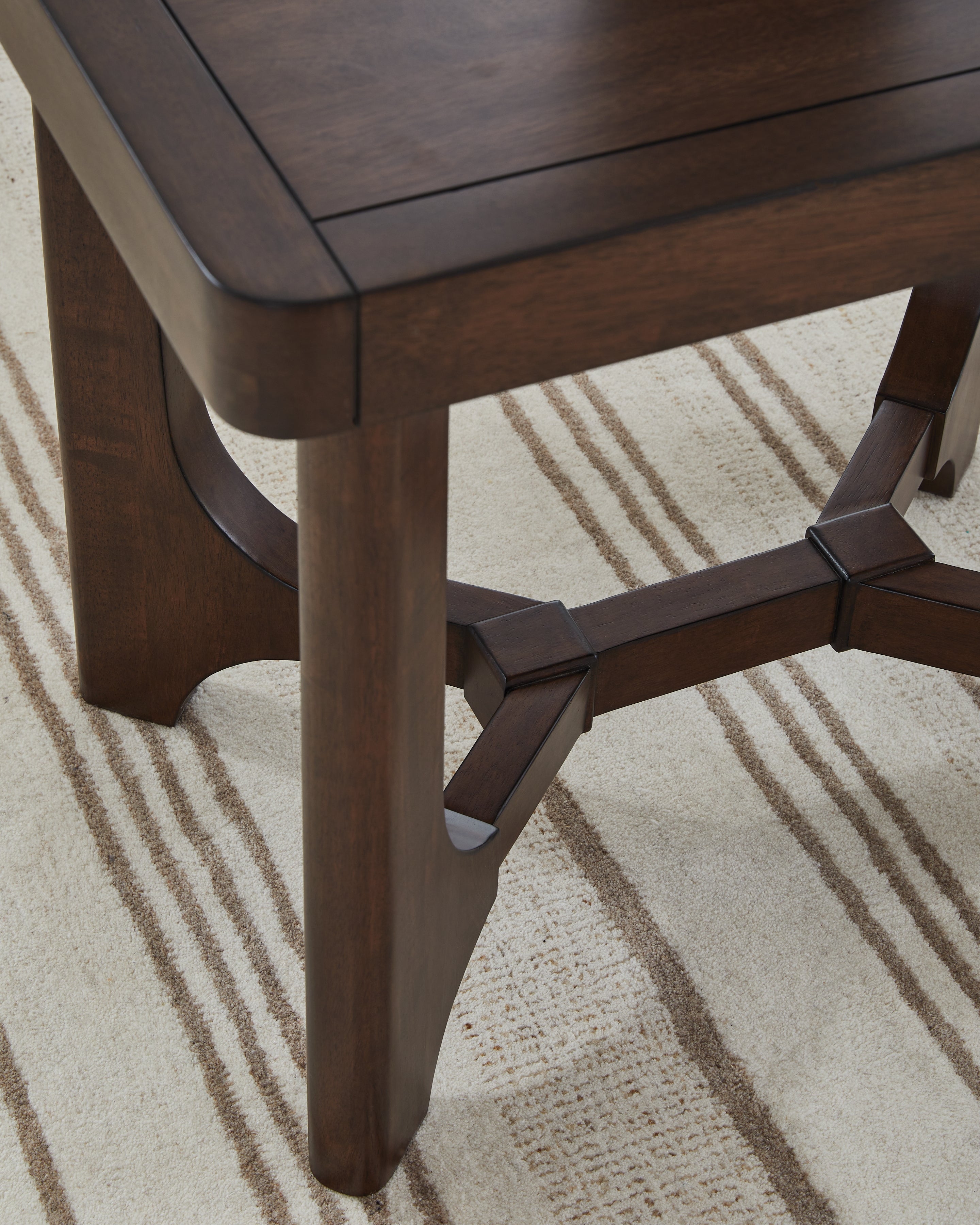 Korestone Dark Brown Rectangular End Table