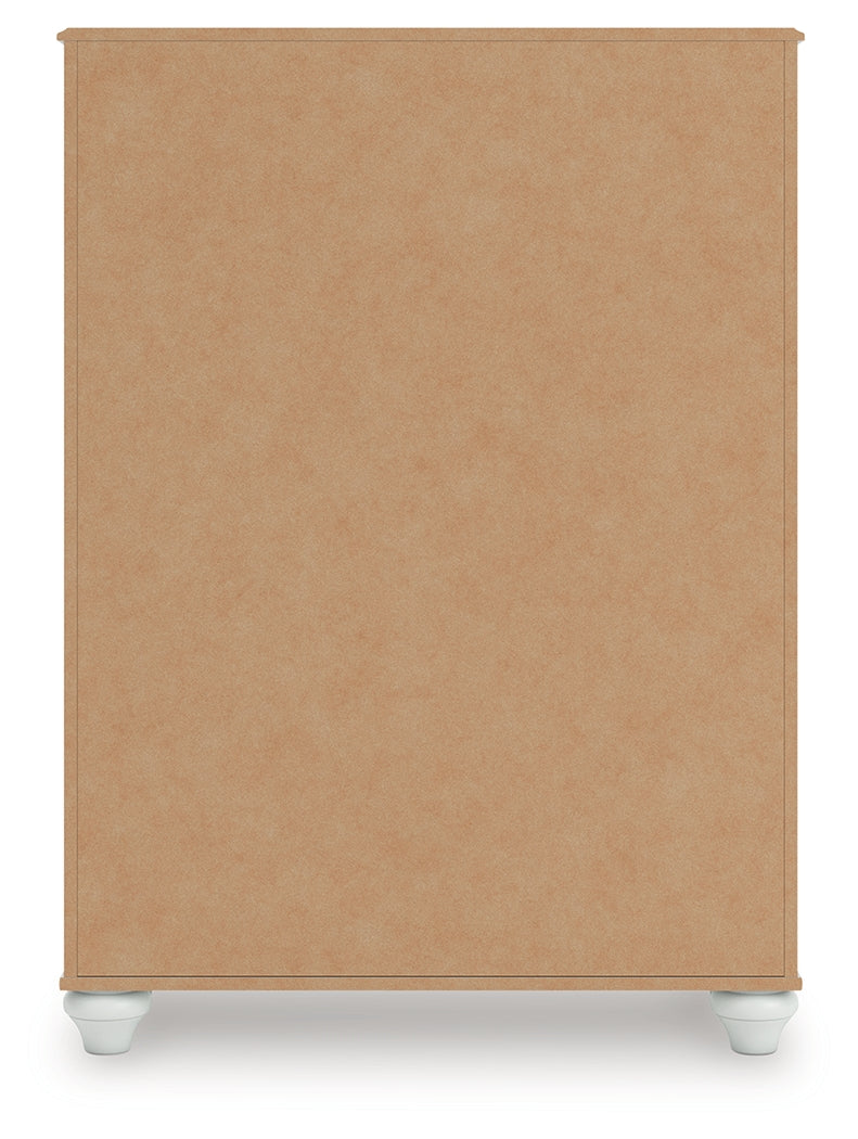 Kozlani White Five Drawer Chest