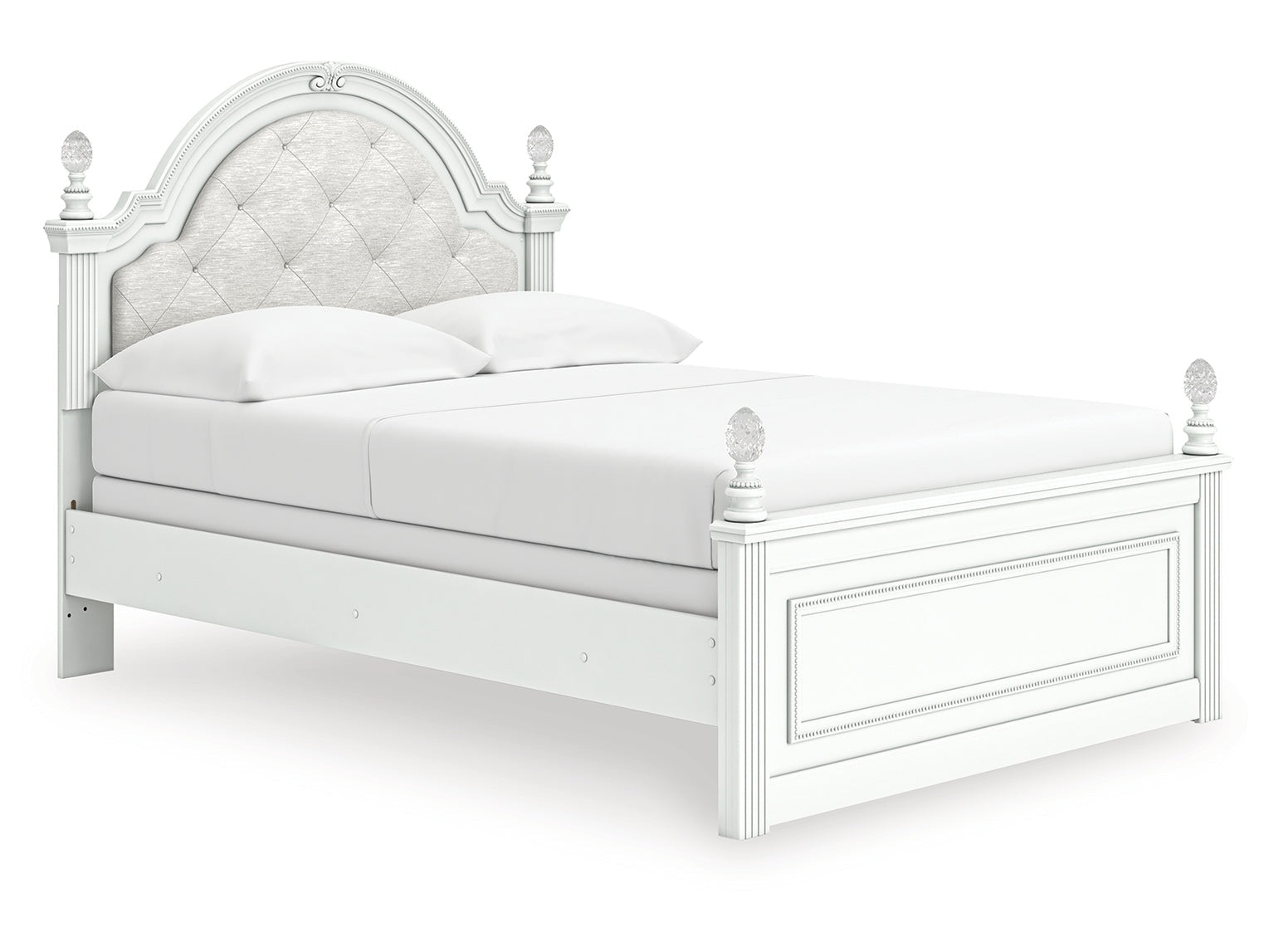 Kozlani White Full Upholstered Panel Bed