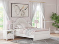 Kozlani White Full Upholstered Panel Bed
