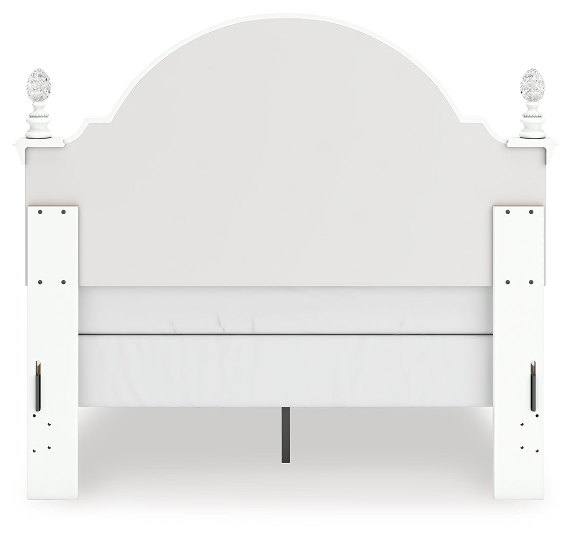 Kozlani White Full Upholstered Panel Bed