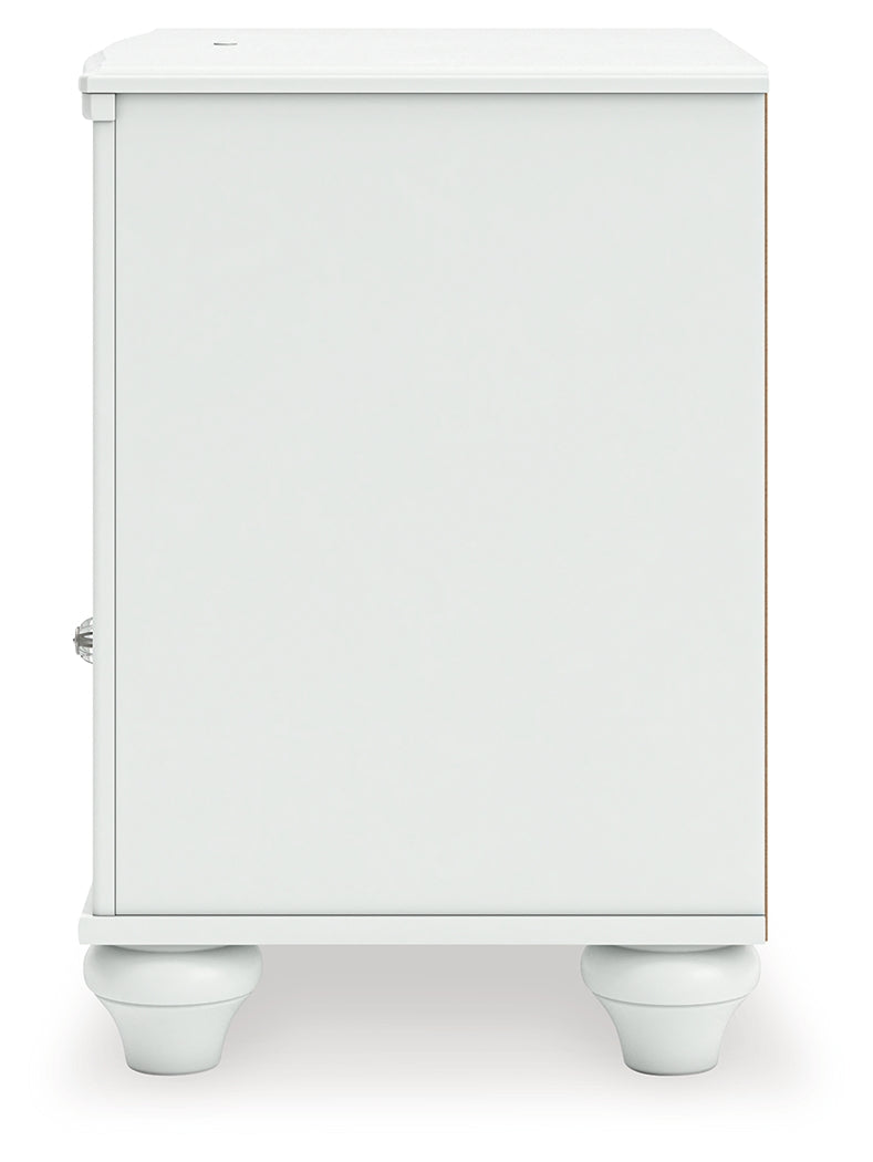 Kozlani White One Drawer Night Stand