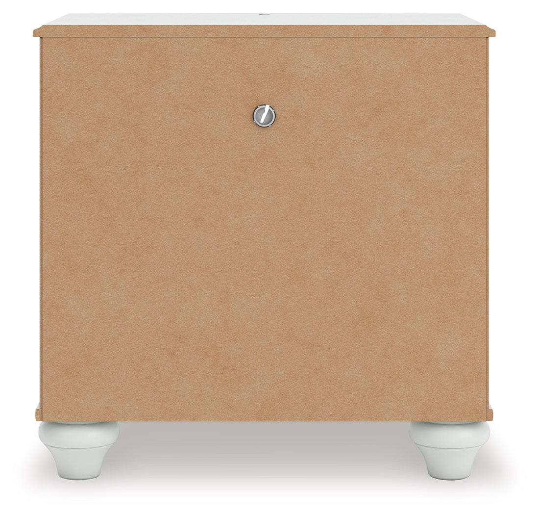 Kozlani White One Drawer Night Stand