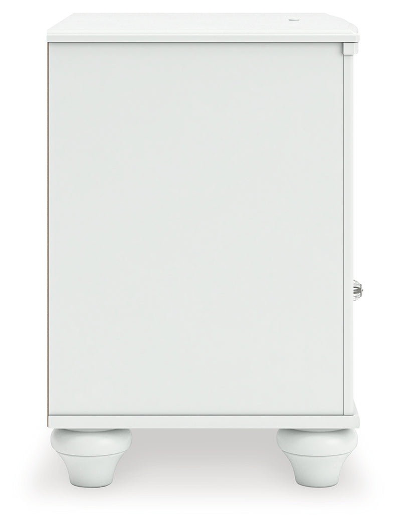 Kozlani White One Drawer Night Stand
