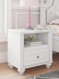 Kozlani White One Drawer Night Stand