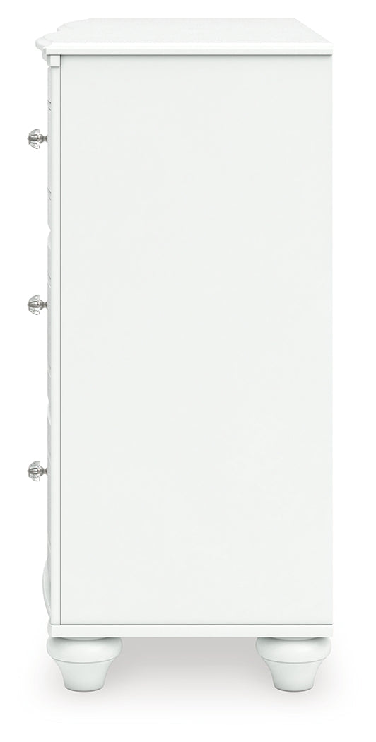 Kozlani White Six Drawer Dresser
