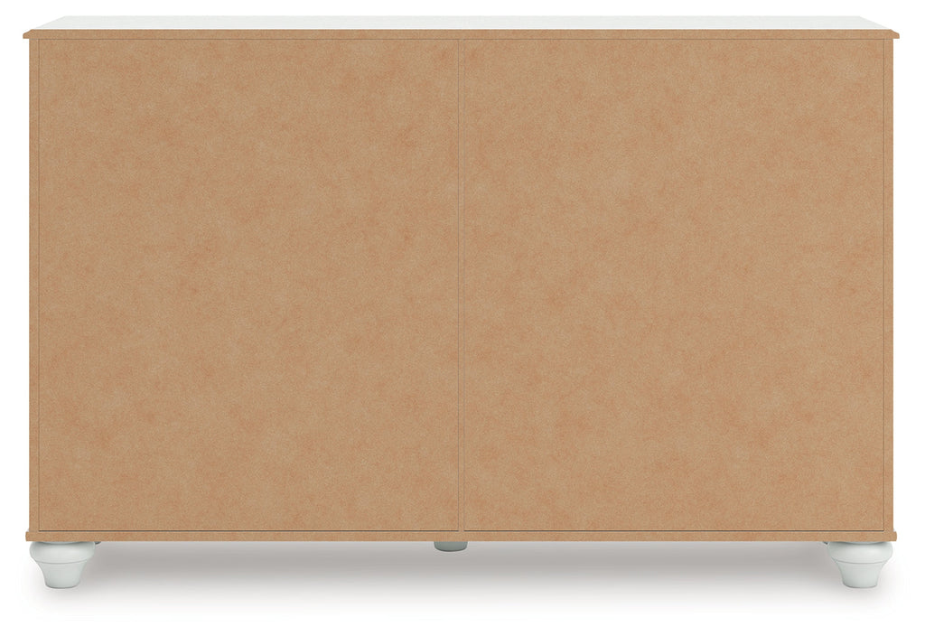 Kozlani White Six Drawer Dresser