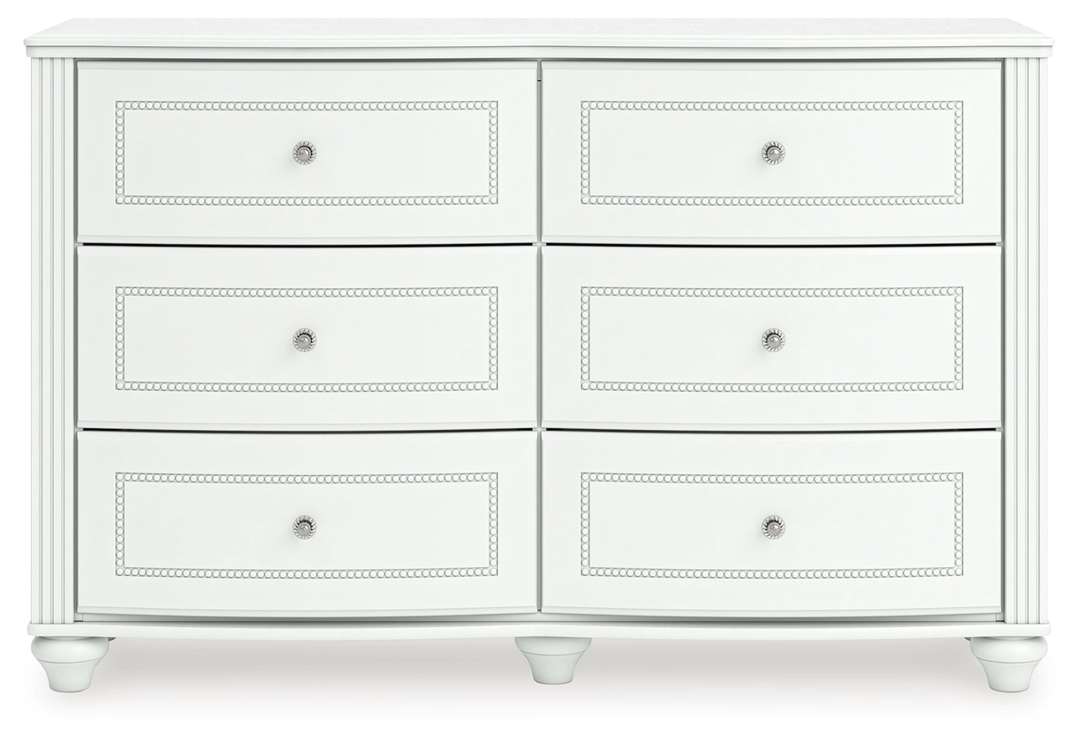 Kozlani White Six Drawer Dresser