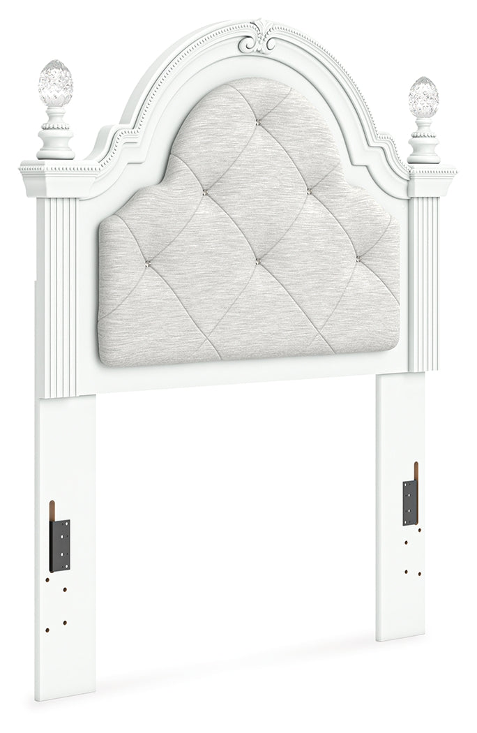 Kozlani White Twin UPH Panel Headboard