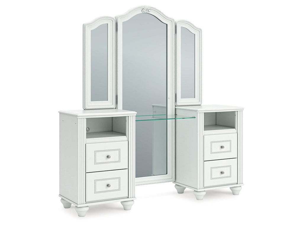Kozlani White Vanity with Mirror