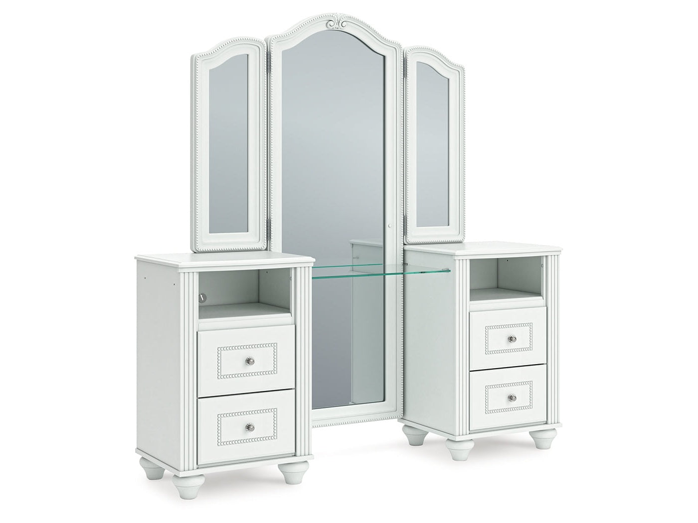 Kozlani White Vanity with Mirror