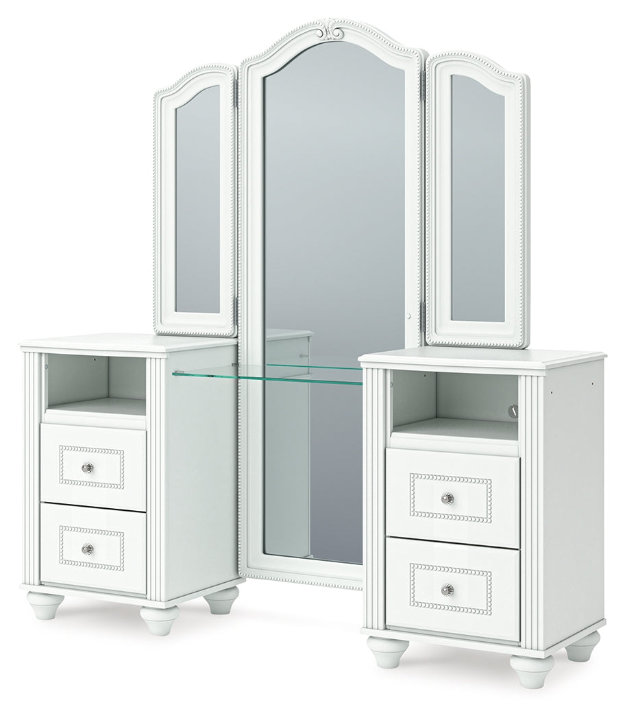 Kozlani White Vanity with Mirror