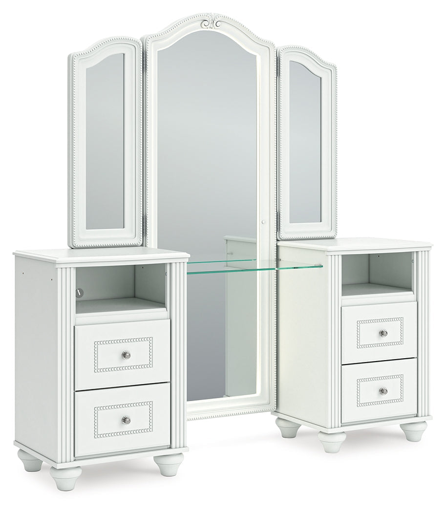 Kozlani White Vanity with Mirror