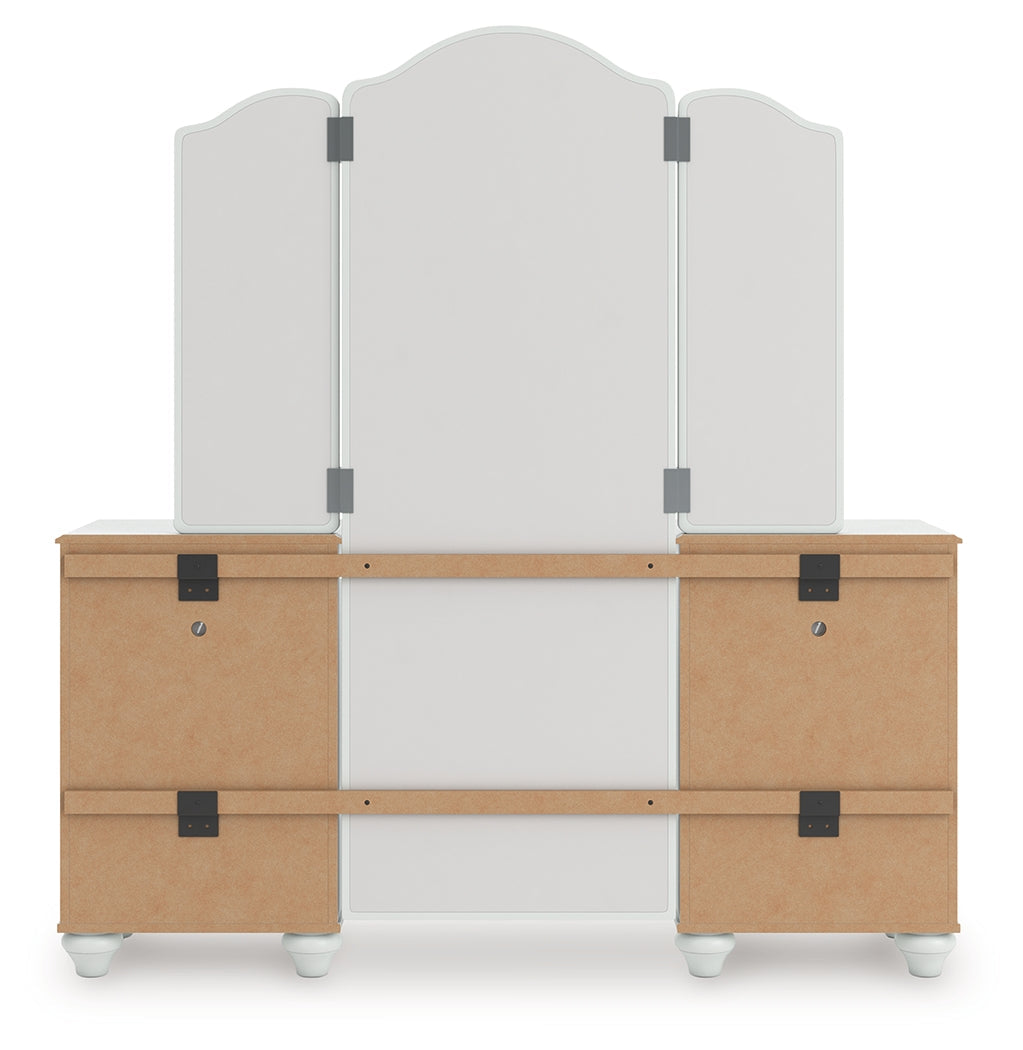 Kozlani White Vanity with Mirror