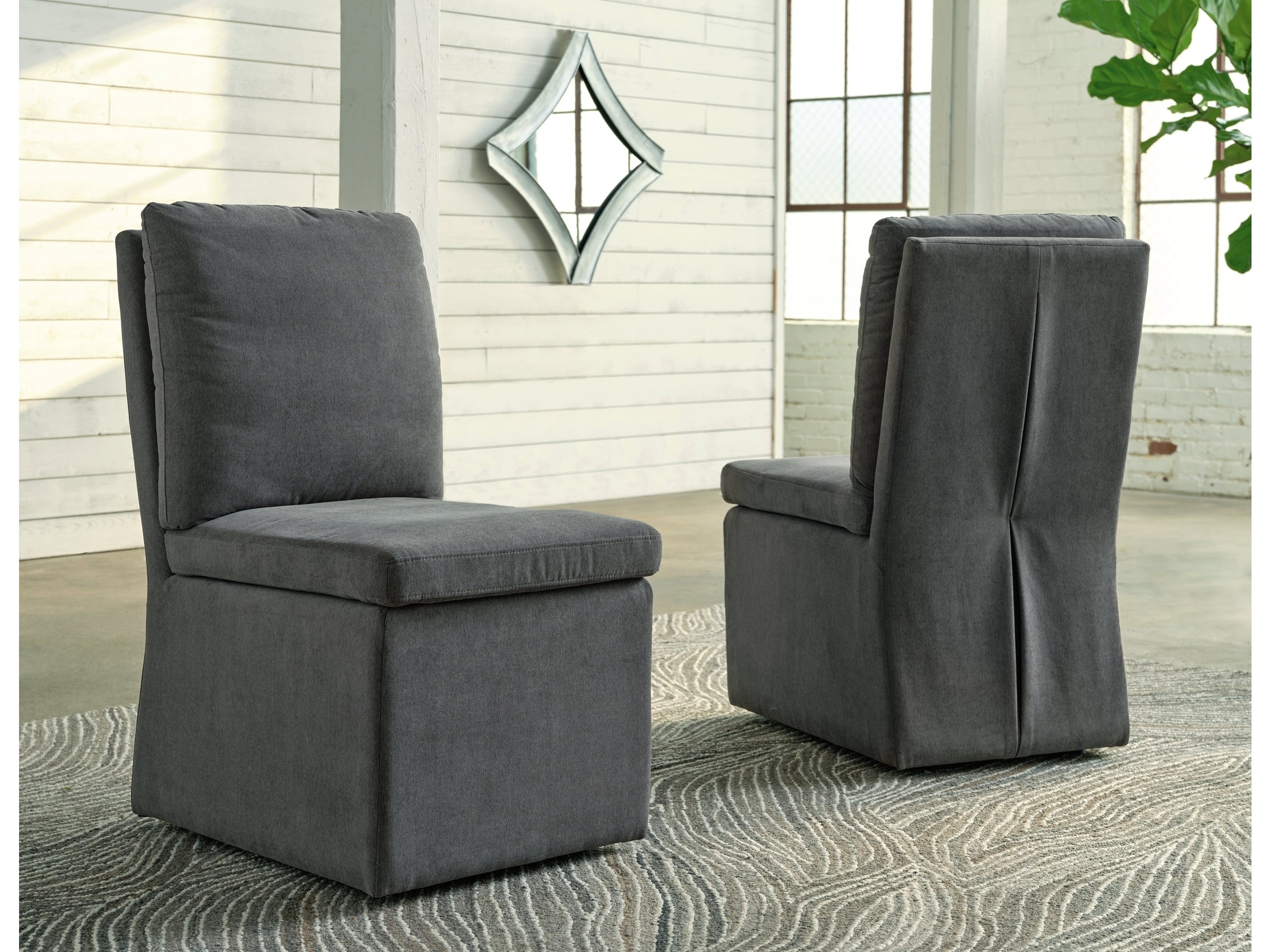 Krystanza Charcoal Dining Chair (Set of 2)