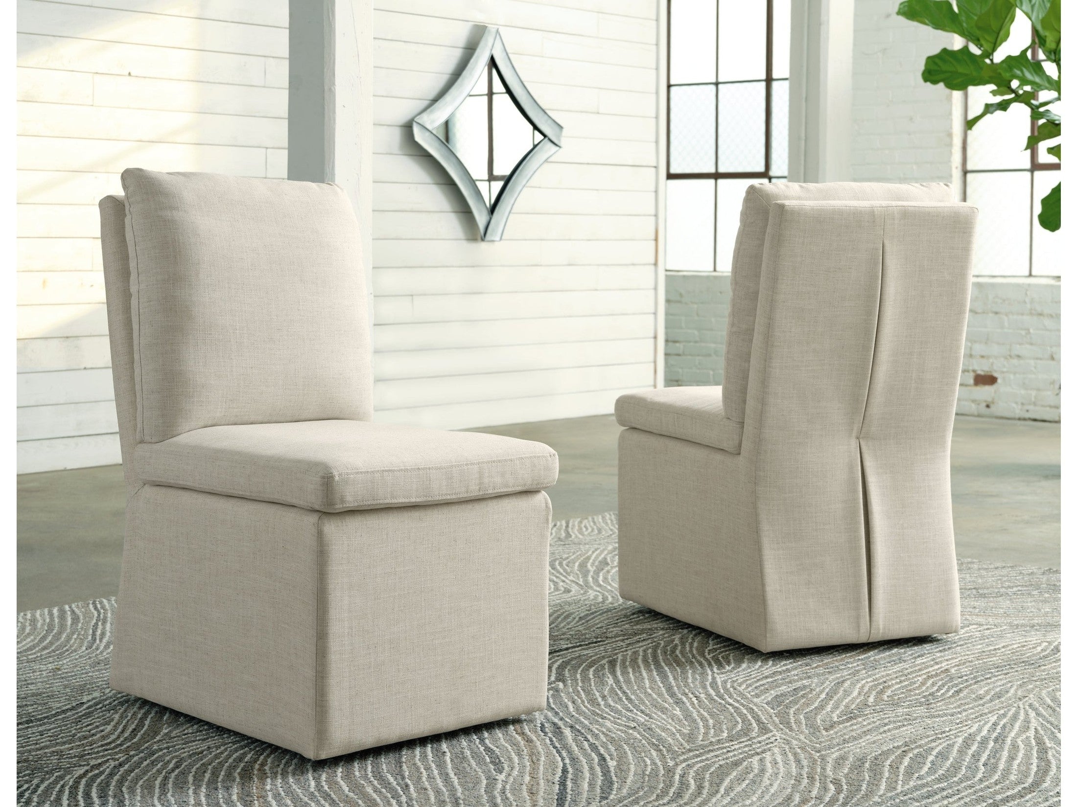 Krystanza Oatmeal Dining Chair (Set of 2)