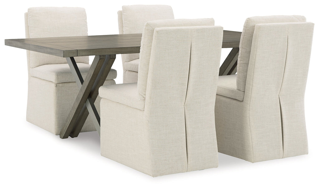 Krystanza Oatmeal Dining Table and 4 Chairs