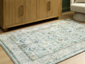 Ladstoney Teal/Beige/Ochre Memory Foam Medium Rug