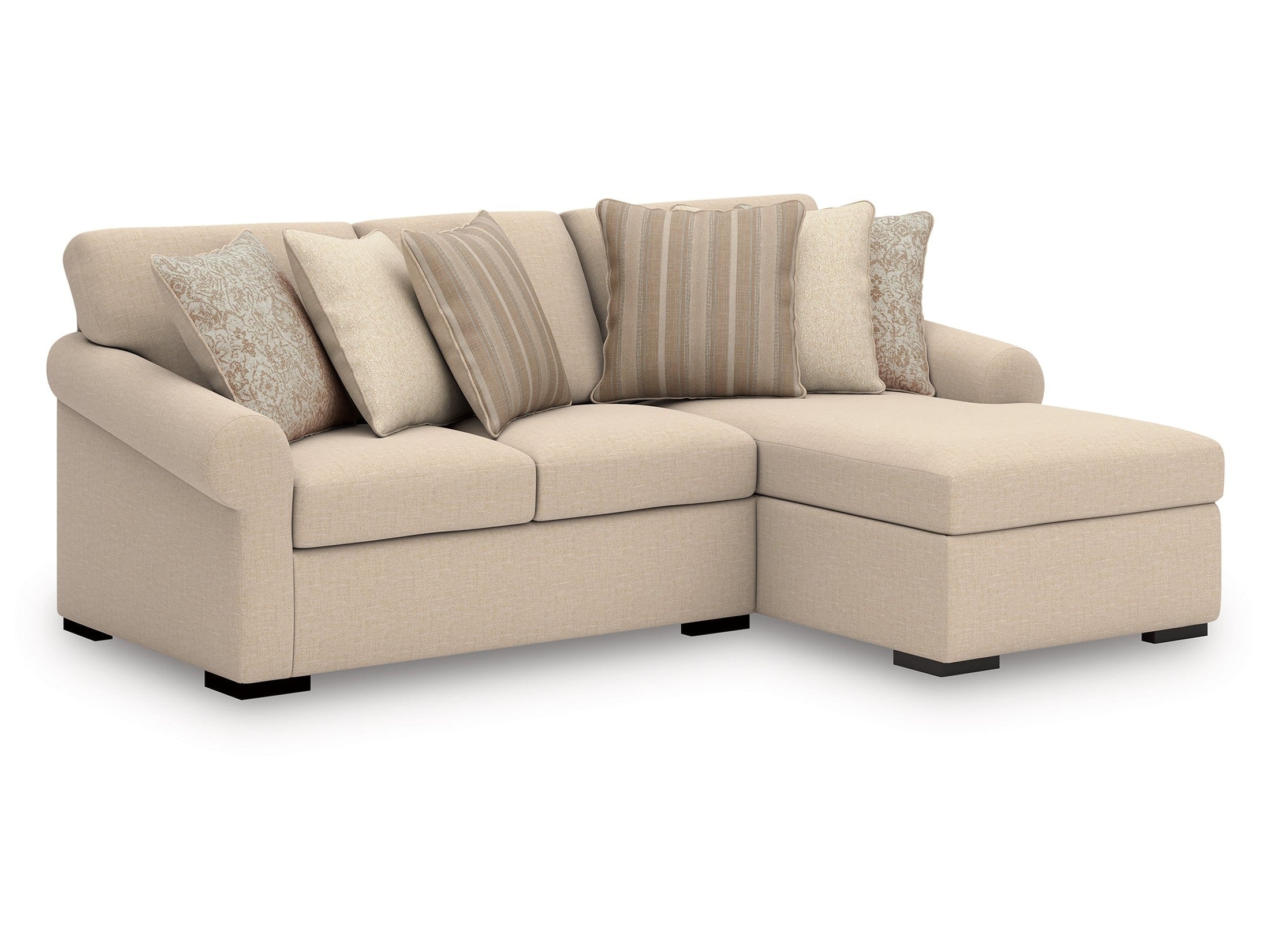 LadyMae Twill 2-Piece Sectional with Chaise