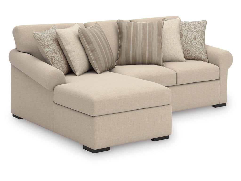 LadyMae Twill 2-Piece Sectional with Chaise
