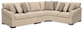 LadyMae Twill 4-Piece Sectional