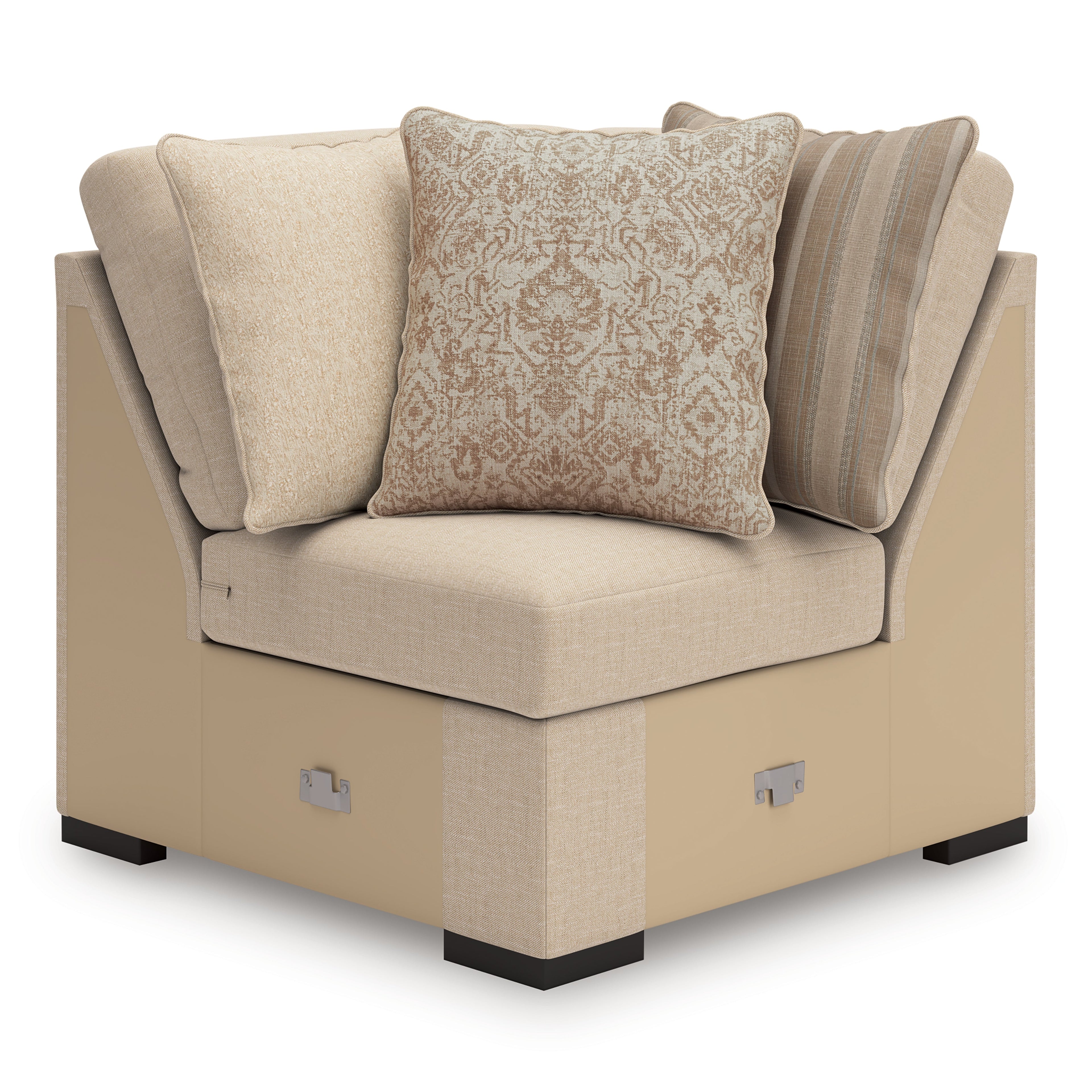 LadyMae Twill 4-Piece Sectional with Left Chaise