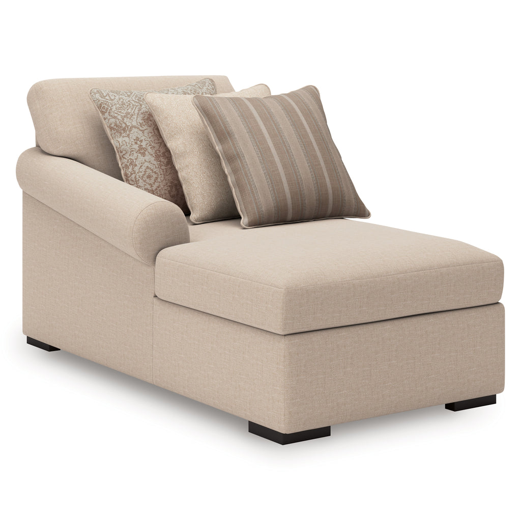 LadyMae Twill 5-Piece Sectional with Left Chaise